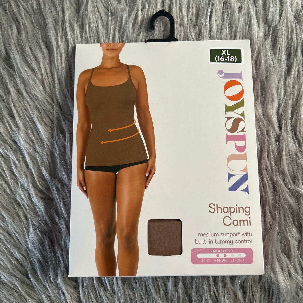 Joyspun Shaping Cami Womens Size XL (16-18) Brown Shapewear Shaping Tank Top